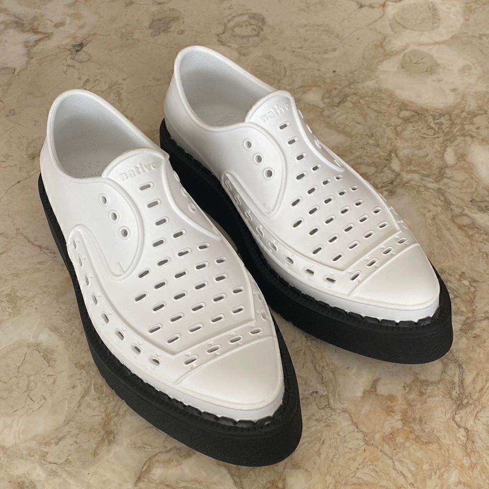 George X Native White Black Platform Creepers - Picture 2 of 15
